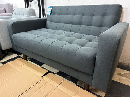 Charcoal Grey Quilted 2 Seater Sofa