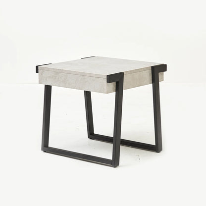 Light Grey Concrete Effect Side Table