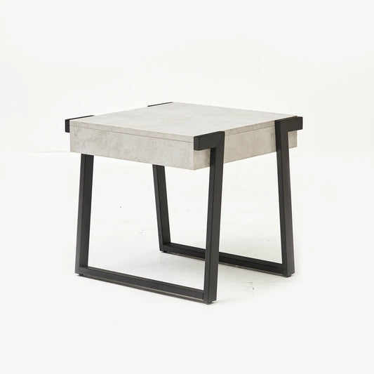 Light Grey Concrete Effect Side Table