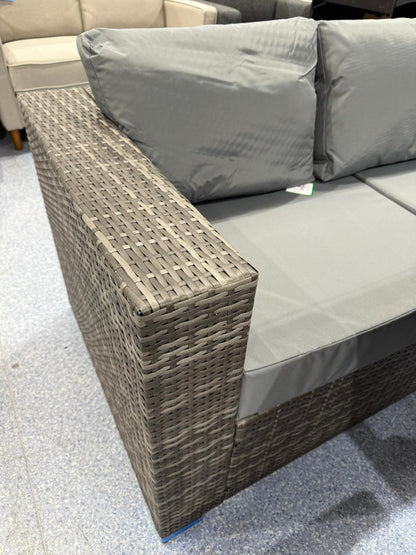 Cuba Grey Rattan Corner Rising Table Set