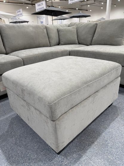 Nimbus Light Grey Corner Sofa & Footstool