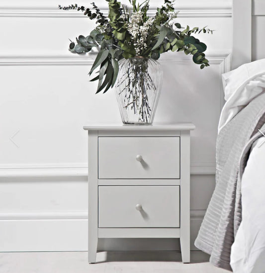 Florida 2 Drawer Bedside Grey