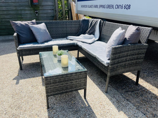 SFS076 – Mixed Grey Rattan Corner Lounge Set