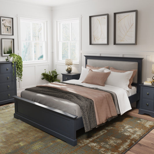 BP Midnight Grey Wooden Bed Frame