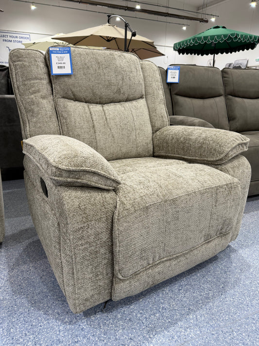 Milan Manual Reclining Armchair BISCUIT