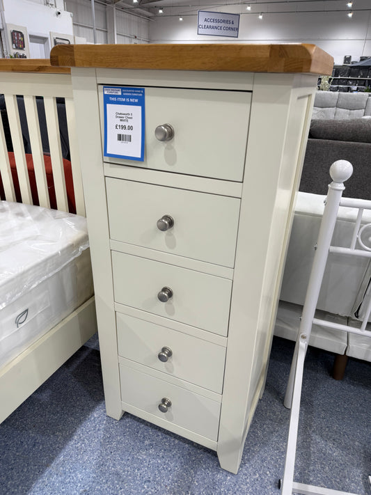Chatsworth 5 Drawer Chest WHITE