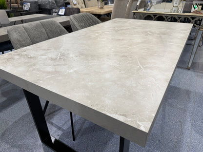 London Grey Concrete Effect Dining Table