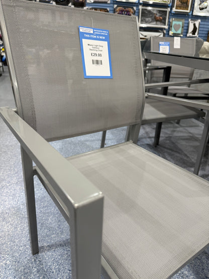 Miami Light Grey Outdoor Stacking Chair