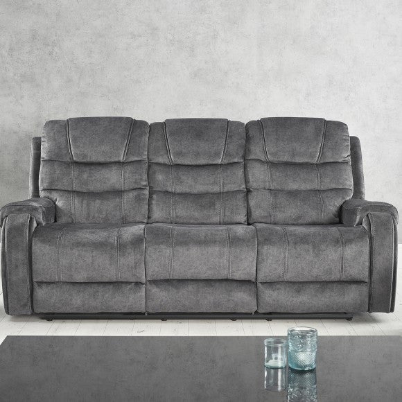PRE ORDER Clarissa Grey Reclining 3 Seater Sofa