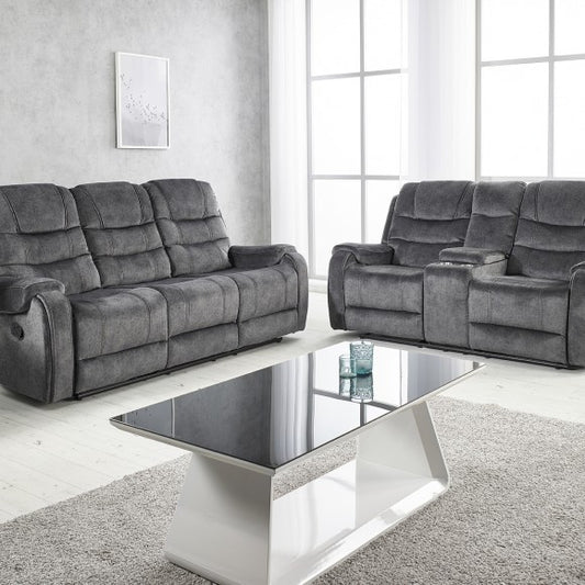 Clarissa Grey Electric Reclining 3 Seater Sofa