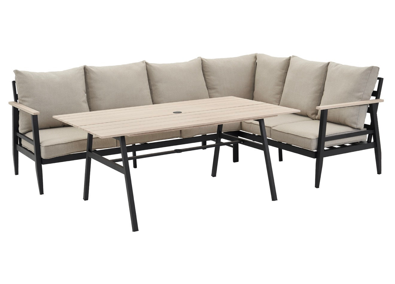 California Aluminium Large Corner Dining Set and Armchair