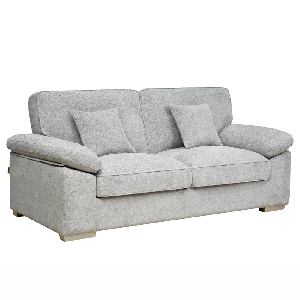 York Silver 3 Seater Sofa