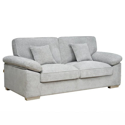 York Silver 3 Seater Sofa