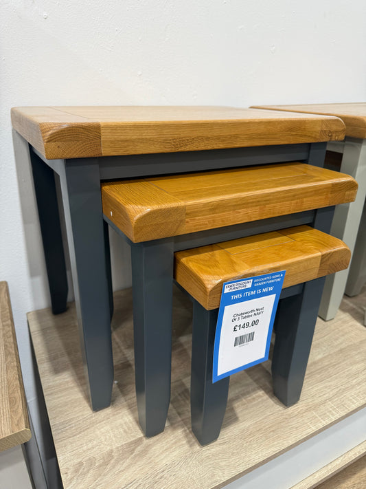 Chatsworth Nest Of 3 Tables NAVY