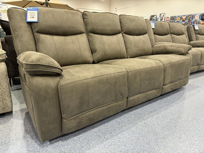Milan 3 Seater Manual Reclining Sofa STEEL