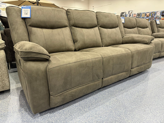 Milan 3 Seater Manual Reclining Sofa STEEL