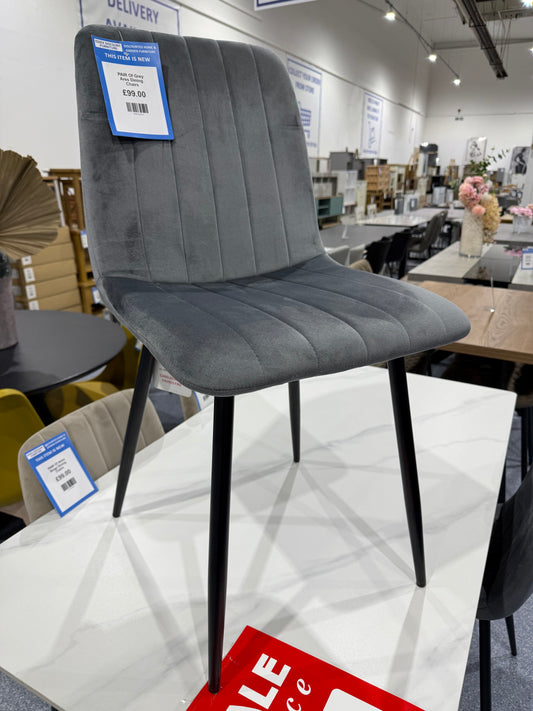 PAIR Aires Dining Chairs GREY