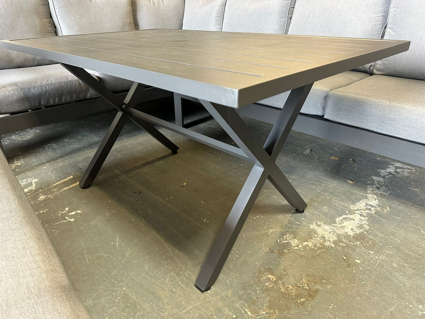 Vegas Grey Aluminium Dining Table