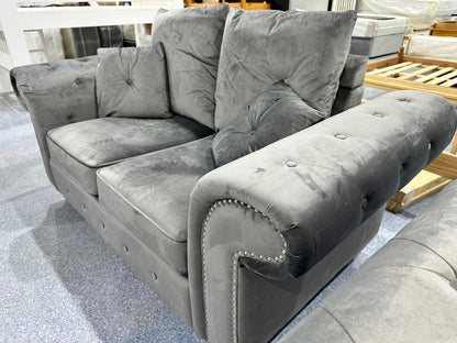 Buckingham Plush Grey 3+2 Seater Sofa