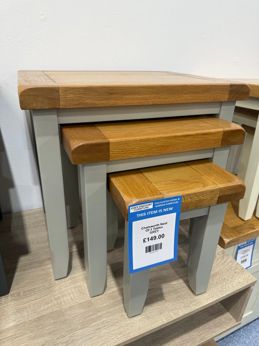 Chatsworth Nest Of 3 Tables GREY