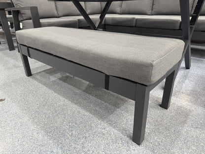 Vegas Grey Aluminium Dining Set + Armchair V2