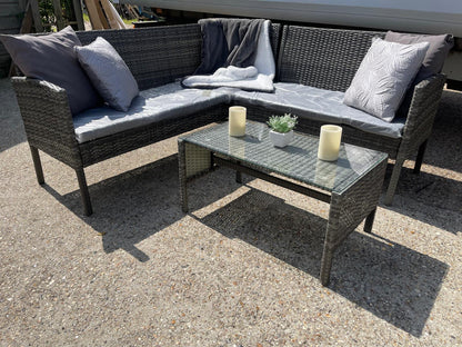 SFS076 – Mixed Grey Rattan Corner Lounge Set