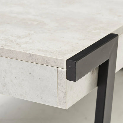 Light Grey Concrete Effect Coffee Table