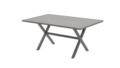 PRE ORDER Vegas Light Grey Aluminium Large Corner Dining Set