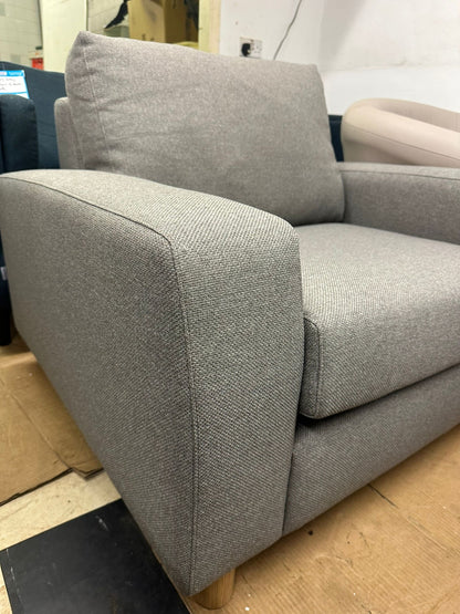 Light Grey Fabric Single Armchair