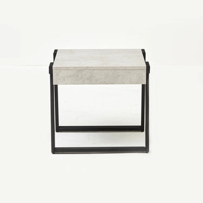 Light Grey Concrete Effect Side Table