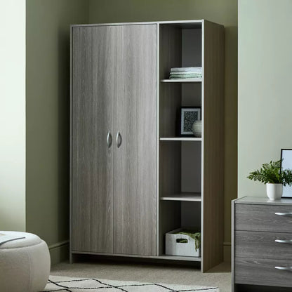 Seville Grey 2 Door Open Wardrobe