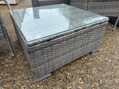 Light Mixed Grey Rattan Coffee Table