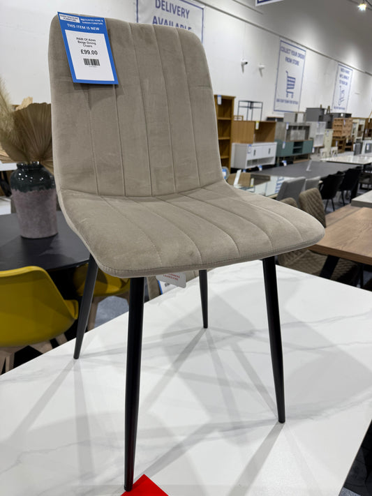 PAIR Aires Dining Chairs BEIGE