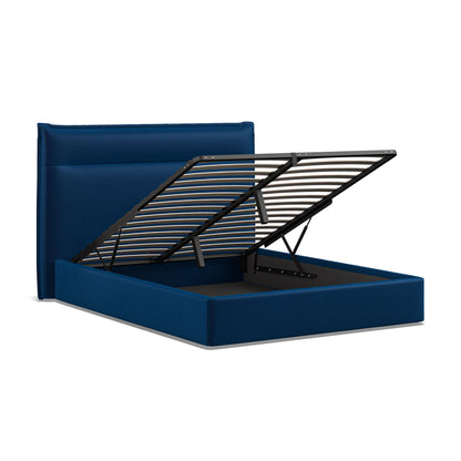 The Bed Collection Royal Blue Velvet Ottoman Bed Frame