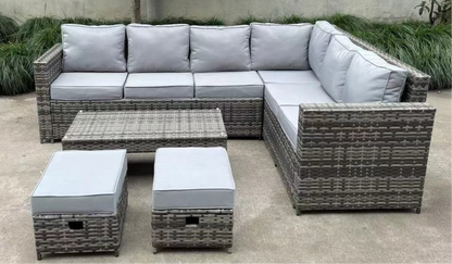 Set LCL70R – Mixed Grey Rattan Large Corner Lounge Set