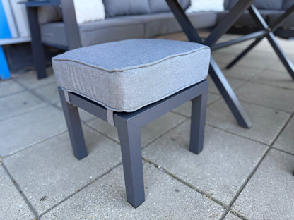 Vegas Aluminium Large Corner Sofa With Rising Firepit Table Set