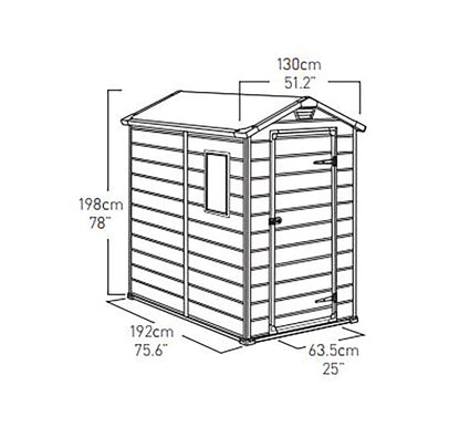 Keter Manor 4x6ft Shed Grey