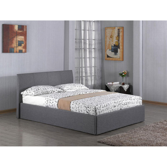 Grey Fabric Ottoman Bed