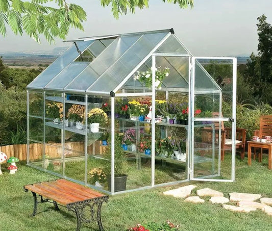 Palram Canopia Hybrid Sliver Greenhouse 6x8ft