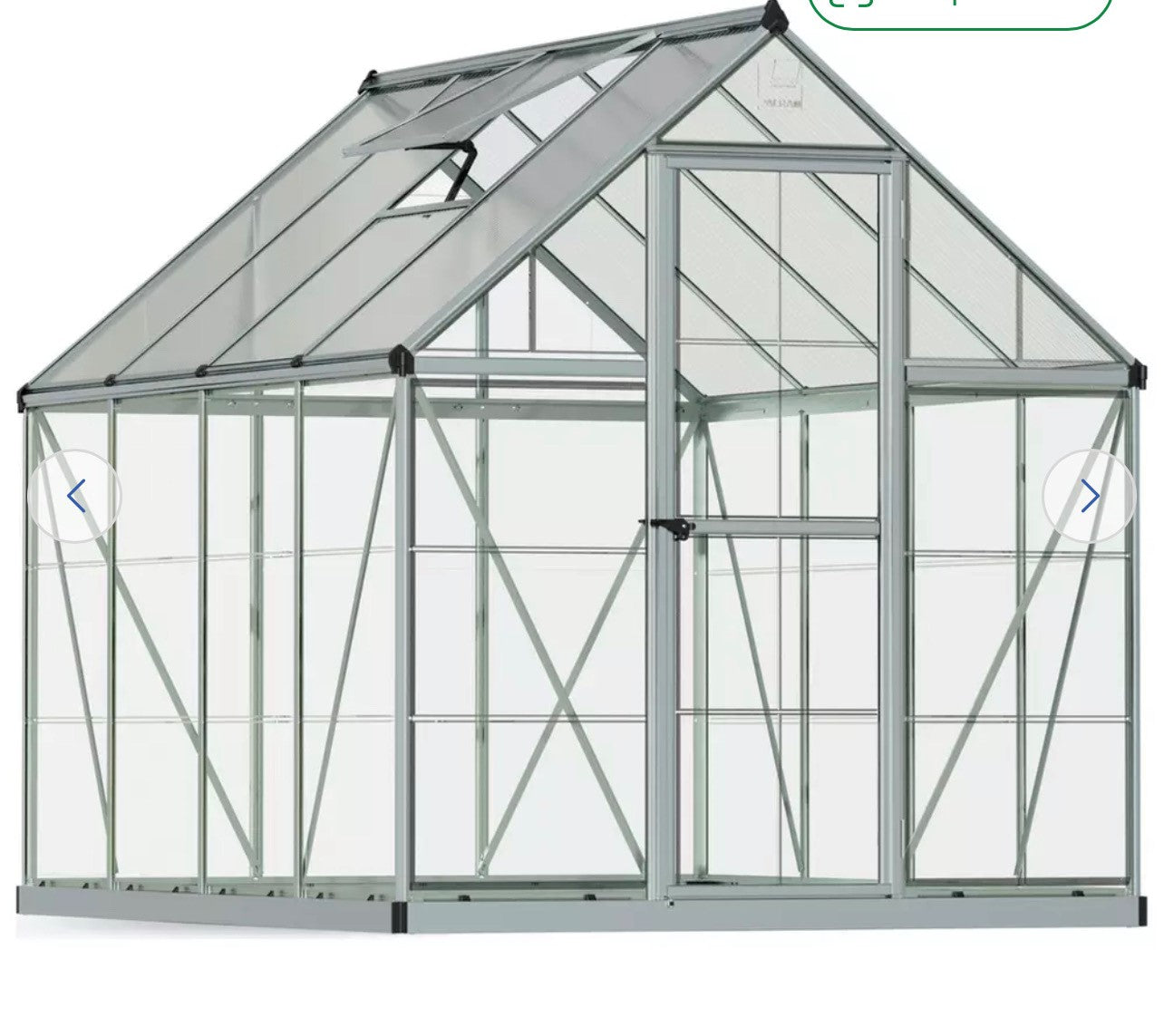 Palram Canopia Hybrid Sliver Greenhouse 6x8ft