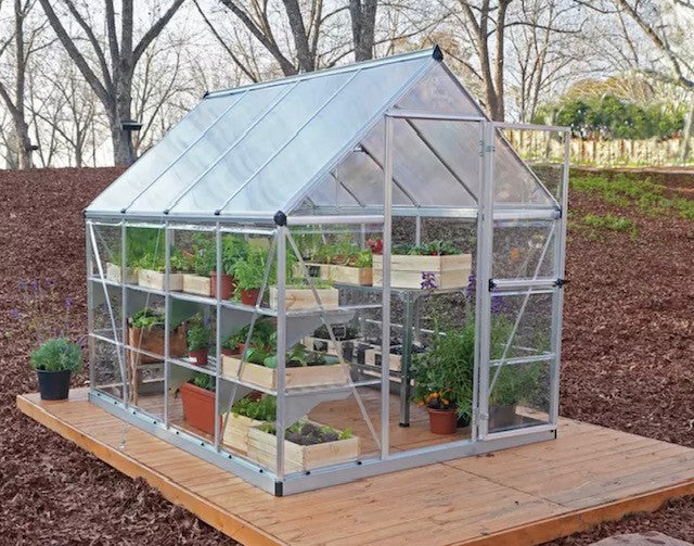 Palram Canopia Hybrid Sliver Greenhouse 6x8ft