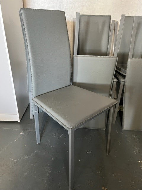 Grey PU Leather Dining Chairs