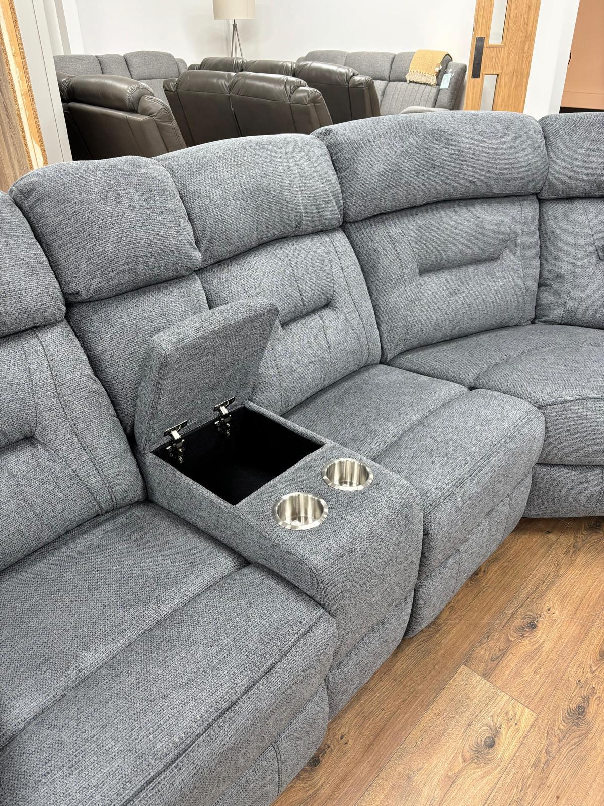 Penelope Grey Corner Reclining Sofa