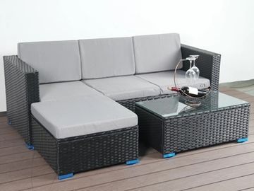 LCS10 – Black Rattan Corner Chaise Set