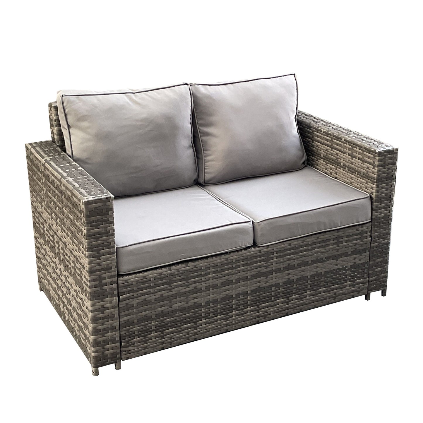 Mixed Grey Rattan 2 Seater Sofa