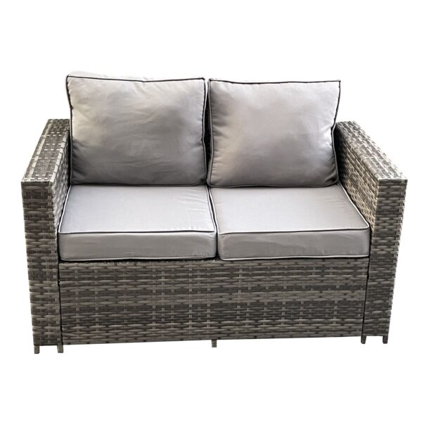 Mixed Grey Rattan 2 Seater Sofa