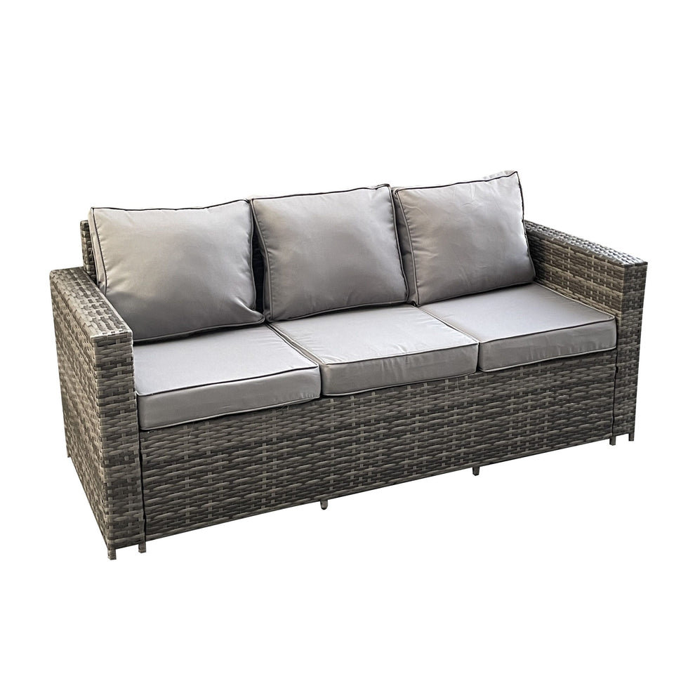 Mixed Grey Rattan 3 Seater Sofa Essex Discount Furniture