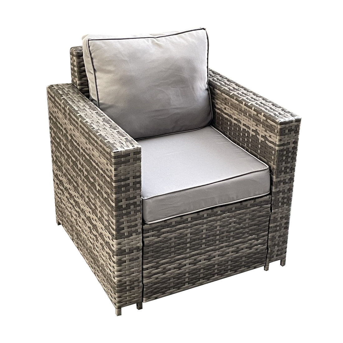 Mixed Grey Rattan Single Armchair Essex Discount Furniture