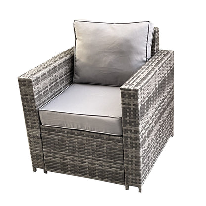 Mixed Grey Rattan Single Armchair