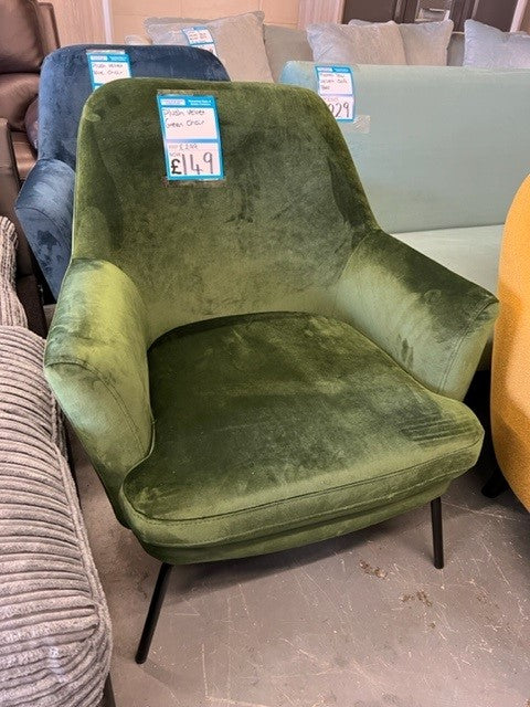 Plush Velvet Green Chair
